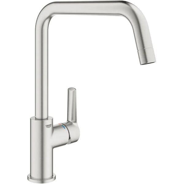 grohe miscelatore lavello  quickfix start 30470dc0 bocca alta a squadra cartuccia ø 28 mm