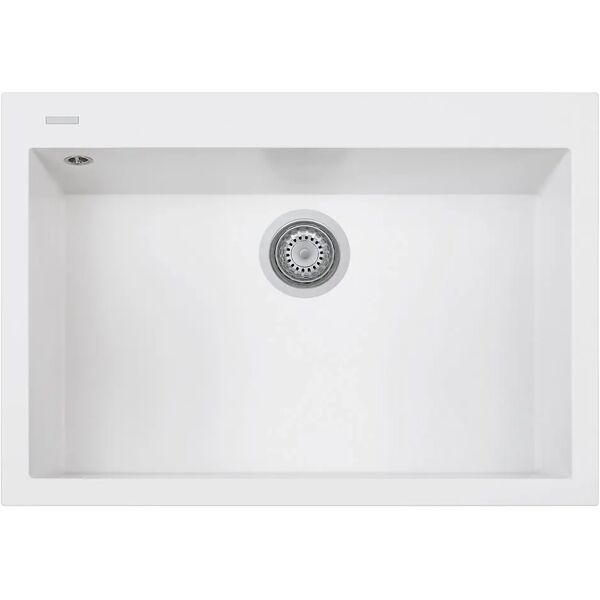 tecnomat lavello diamant 76x50 cm in granit bianco 1 vasca