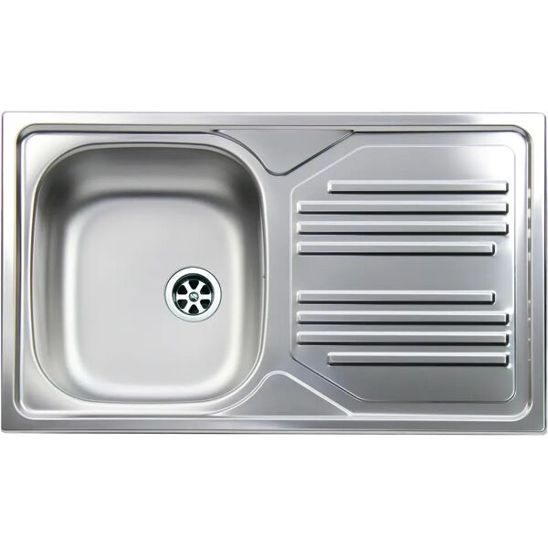 apell lavello atmosfera 86x50cm inox prelucido 1 vasca con sgocciolatoio a destra piletta 2''