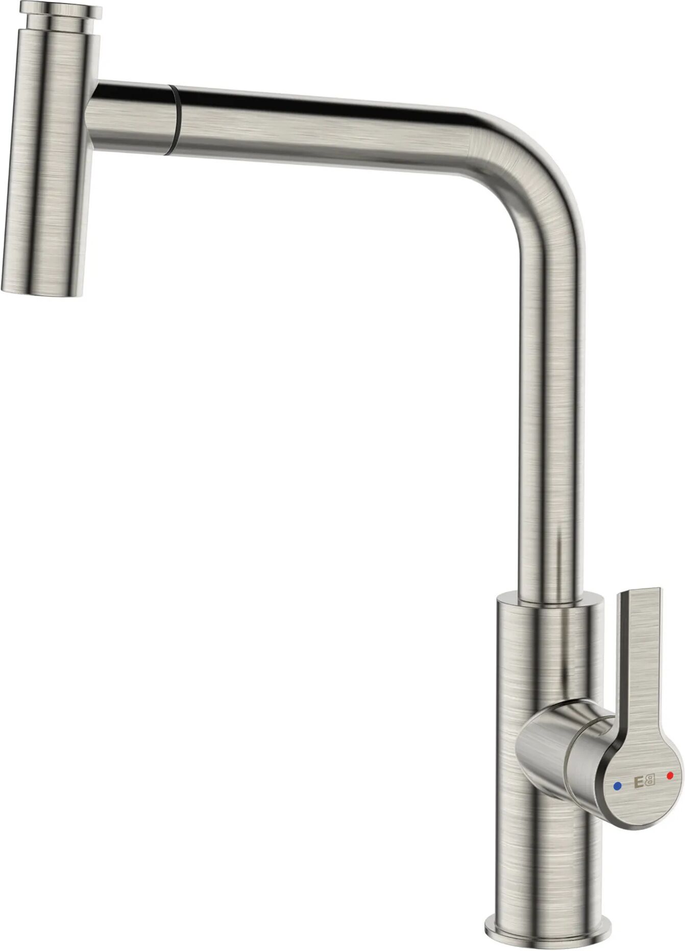 Essebagno MISCELATORE LAVELLO  ESSEMANO INOX DOCCETTA ESTRAIBILE CARTUCCIA ø 35 mm