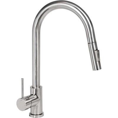 Aquapro MISCELATORE LAVELLO ACQUAPRO DESIGN INOX BOCCA ALTA AD ARCO DOCCETTA ESTRAIBILE CARTUCCIA Ø 35mm Aquapro MISCELATORE LAVELLO ACQUAPRO DESIGN INOX BOCCA ALTA AD ARCO DOCCETTA ESTRAIBILE CARTUCCIA Ø 35mm