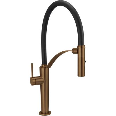 Deante MISCELATORE LAVELLO LOGAN BRONZO BOCCA ALTA FLESSIBILE CARTUCCIA Ø 25 mm Deante MISCELATORE LAVELLO LOGAN BRONZO BOCCA ALTA FLESSIBILE CARTUCCIA Ø 25 mm