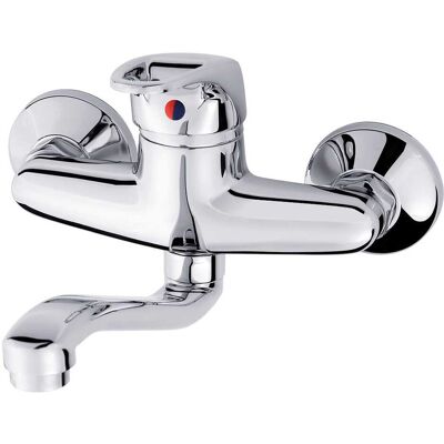 Aquapro MISCELATORE LAVELLO A PARETE SYRIO CROMO CARTUCCIA CERAMICA Ø 40 mm Aquapro MISCELATORE LAVELLO A PARETE SYRIO CROMO CARTUCCIA CERAMICA Ø 40 mm
