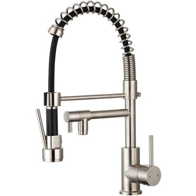 Essebagno MISCELATORE LAVELLO MIXERPRO INOX H 428 mm DOPPIA BOCCA DI EROGAZIONE Essebagno MISCELATORE LAVELLO MIXERPRO INOX H 428 mm DOPPIA BOCCA DI EROGAZIONE