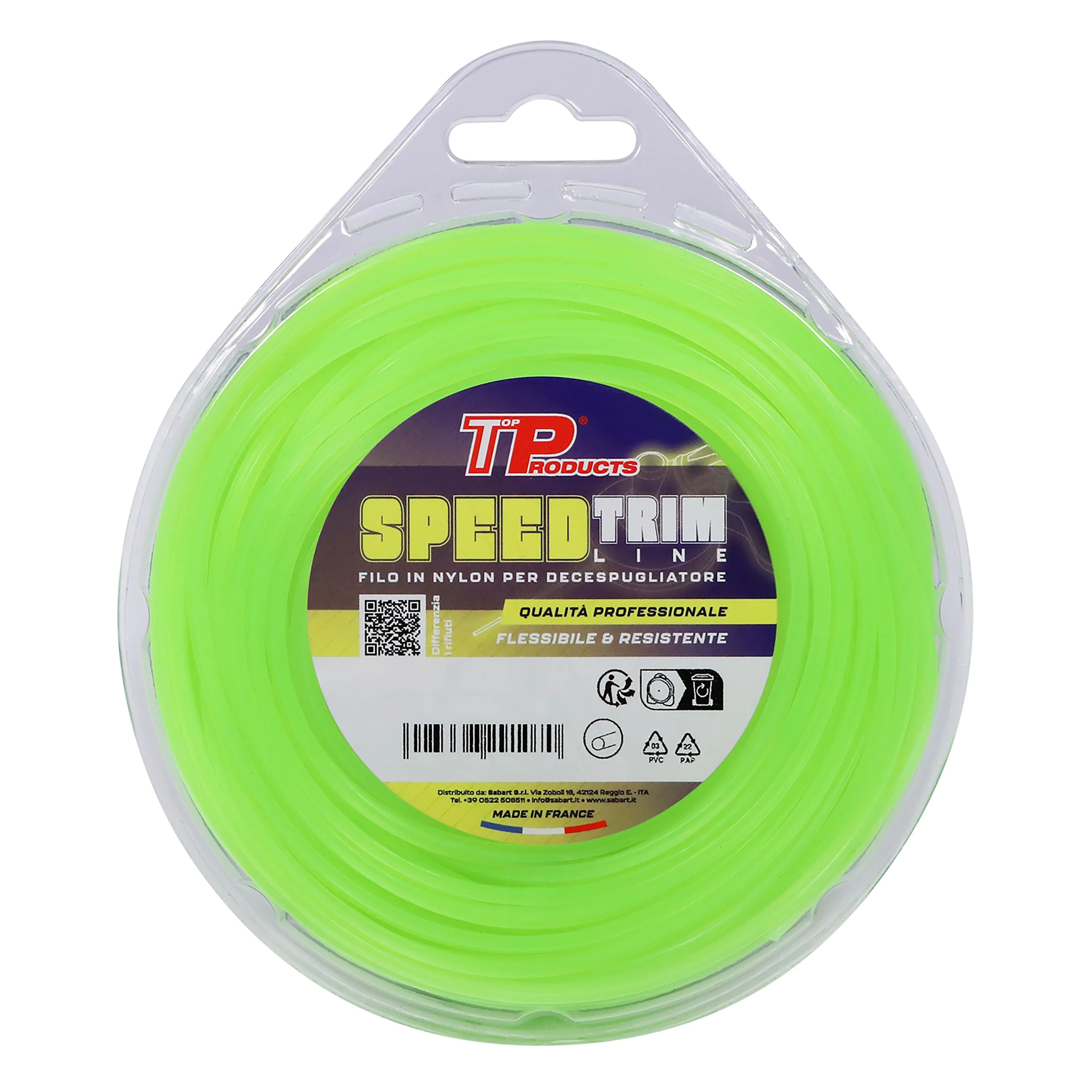 tp filo nylon per decespugliatore  Ø 2,4 mm 15 m sezione tonda