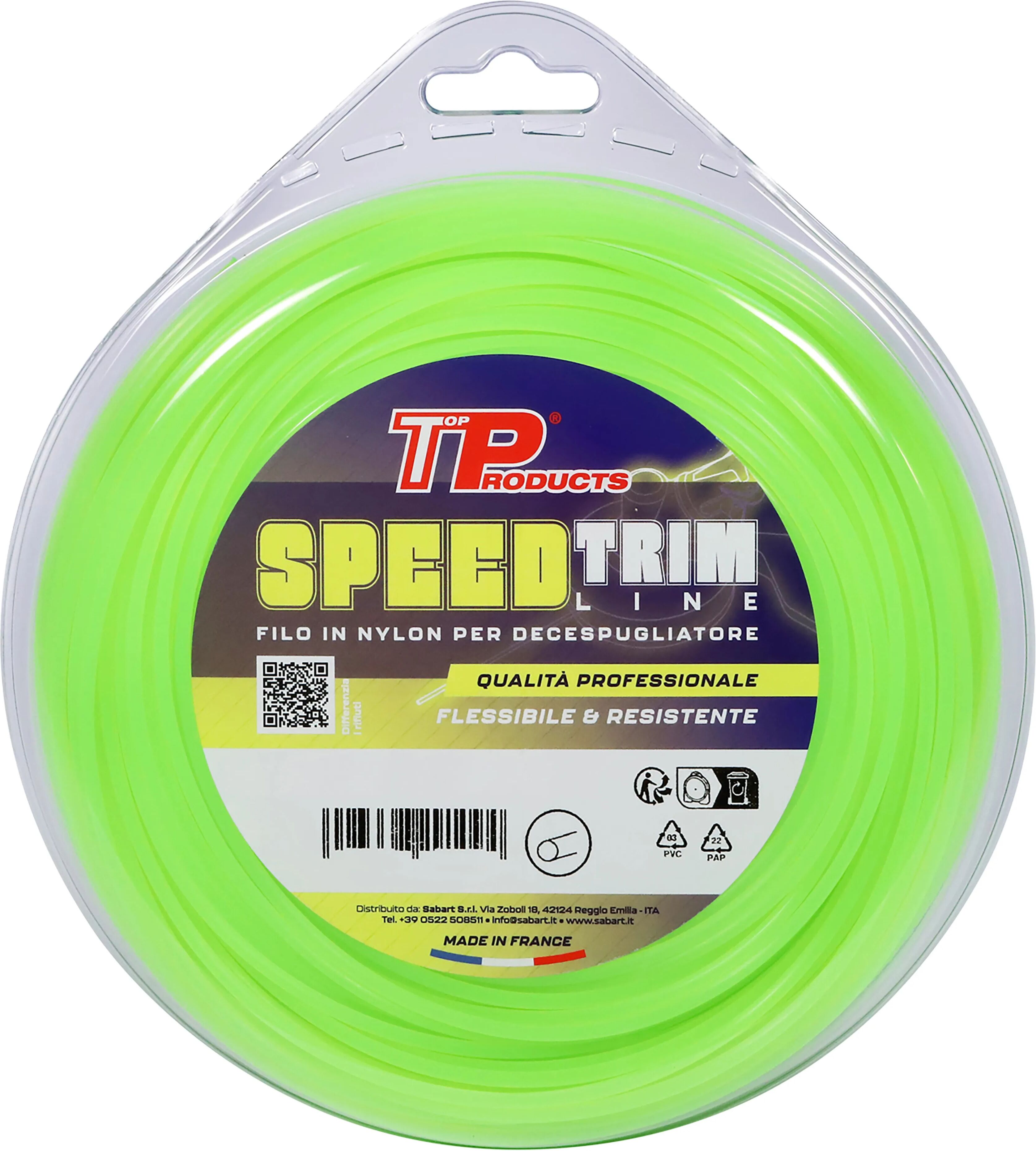 tp filo nylon per decespugliatore  Ø 3 mm 60 m sezione tonda