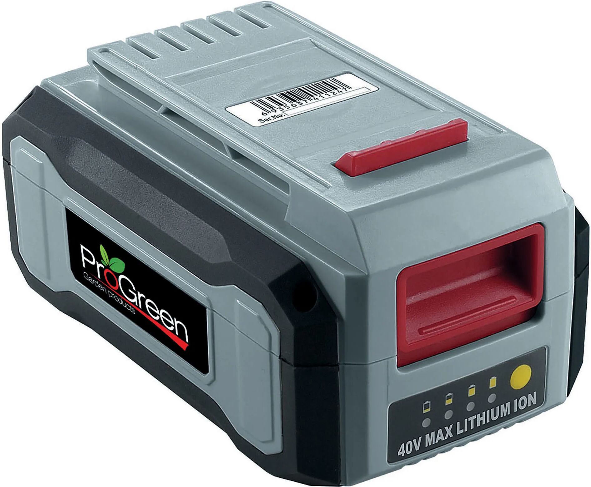 Batteria Litio 40 V Progreen Pgb4040 4ah Samsung Con Indicatore Di Carica Peso 1,25 Kg