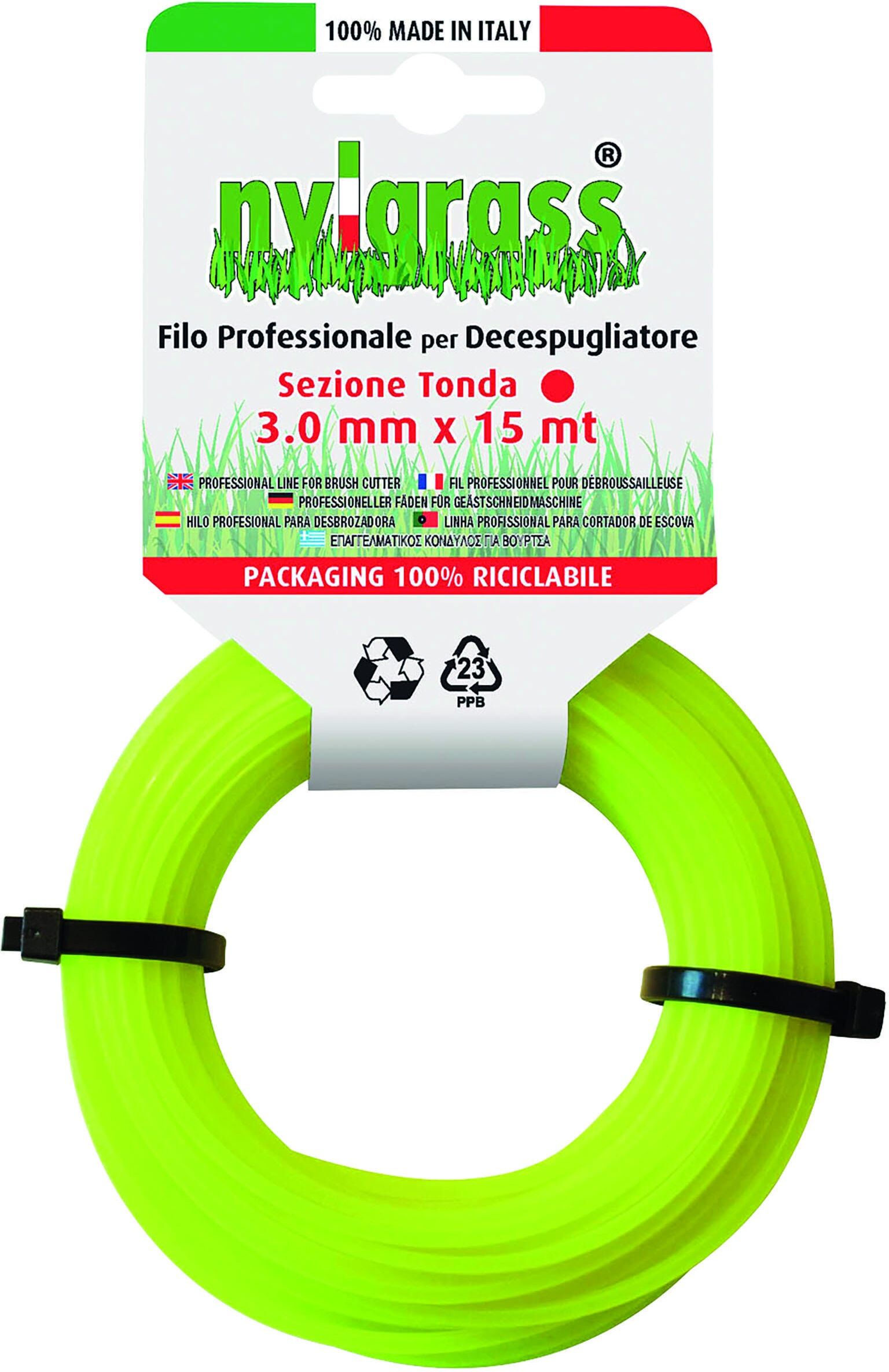 Filo Nylon Eco Ø 3,0 Mm 15 M Sezione Tonda