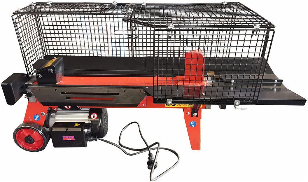 Spaccalegna 2200 W Max 5 Tonnellate Con Gabbia Di Sicurezza Spaccalegna 2200 W Max 5 Tonnellate Con Gabbia Di Sicurezza