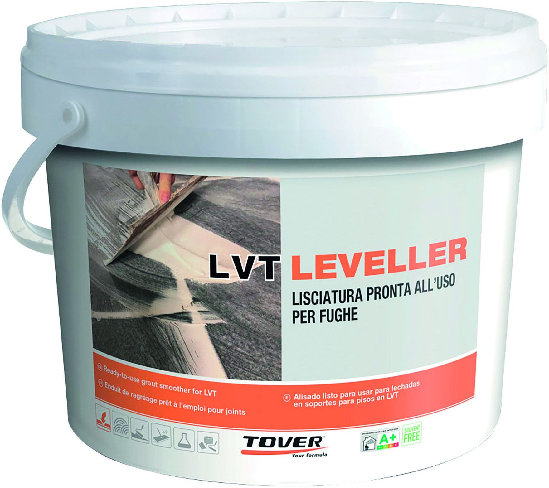 TOVER Stucco Lvt Leveller Per Lvt/spc 5 Kg Base Acqua, Elimina Fughe E Giunti TOVER Stucco Lvt Leveller Per Lvt/spc 5 Kg Base Acqua, Elimina Fughe E Giunti