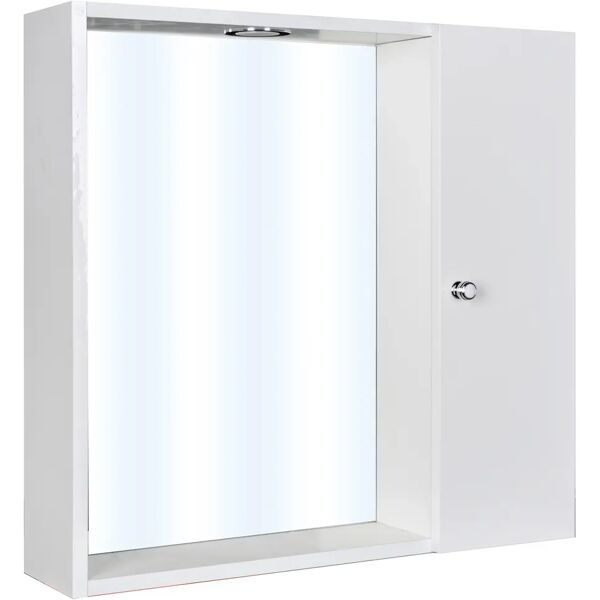 tecnomat armadietto specchio sara 1 anta 63x16x60 cm mdf bianco luce led