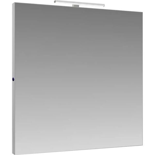 bluehome specchio movin 60x70cm (lxh) filo lucido con lampada led 5 w luce neutra interruttore touch