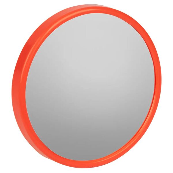 bluehome specchio ingranditore globe Ø 13 cm cornice rossa