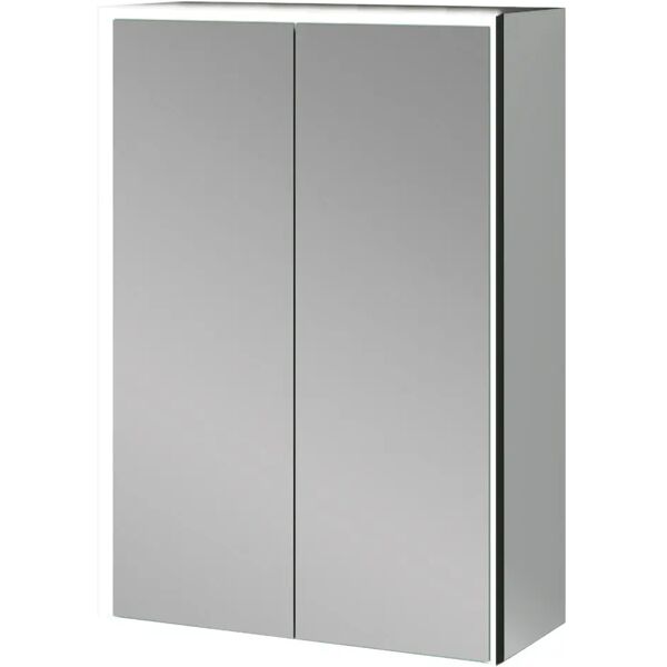 tecnomat armadietto specchio space 2 ante soft close 50x70x20 cm (lxhxp) con illuminazione led 6500k