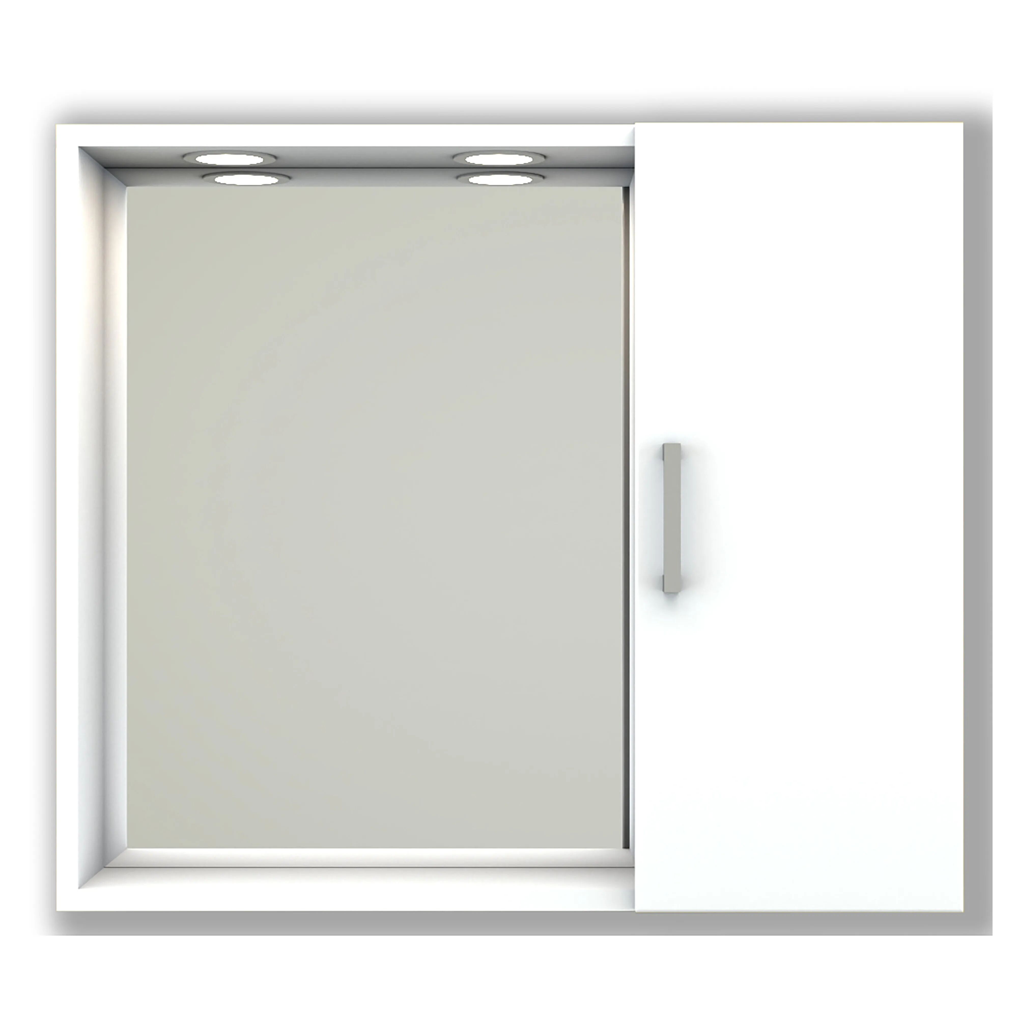tecnomat armadietto specchio olga 1 anta destra 67x58x15 cm (lxhxp) legno bianco lucido 2 luci led 2w