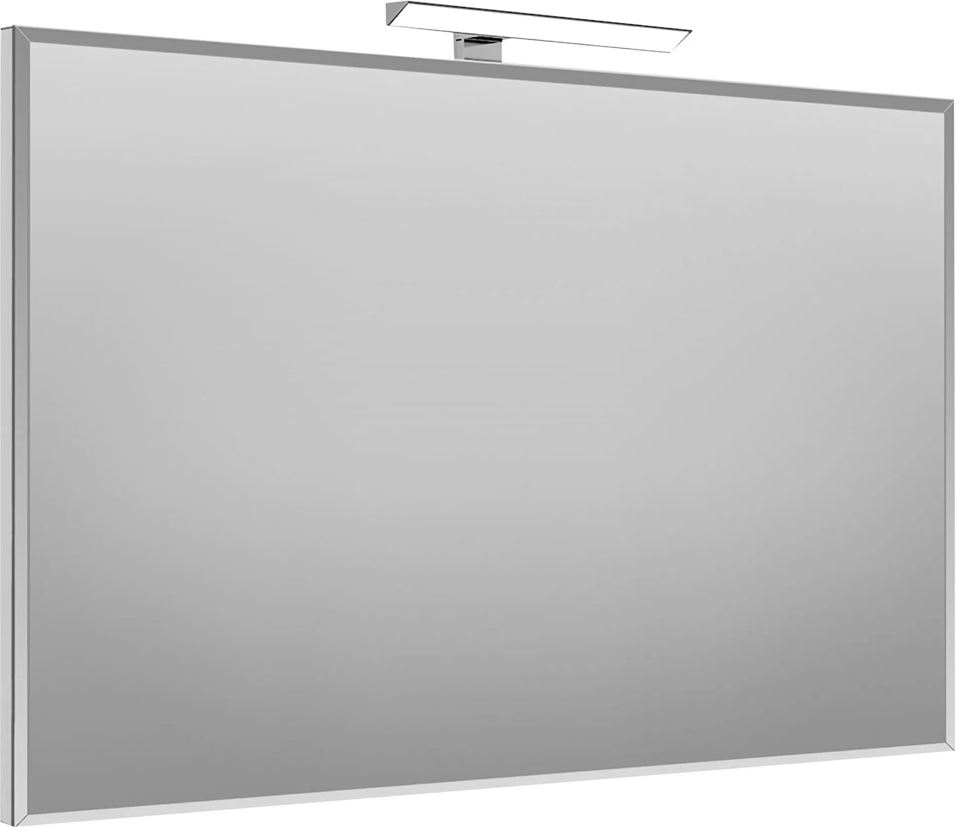 controverso specchio pepper 90x60 cm (lxh) bisellato reversibile con lampada led luce fredda 5 w inclusa