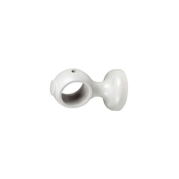 tecnomat supporto chiuso in legno 5 cm color bianco 1 pezzo per bastone Ø 28 mm