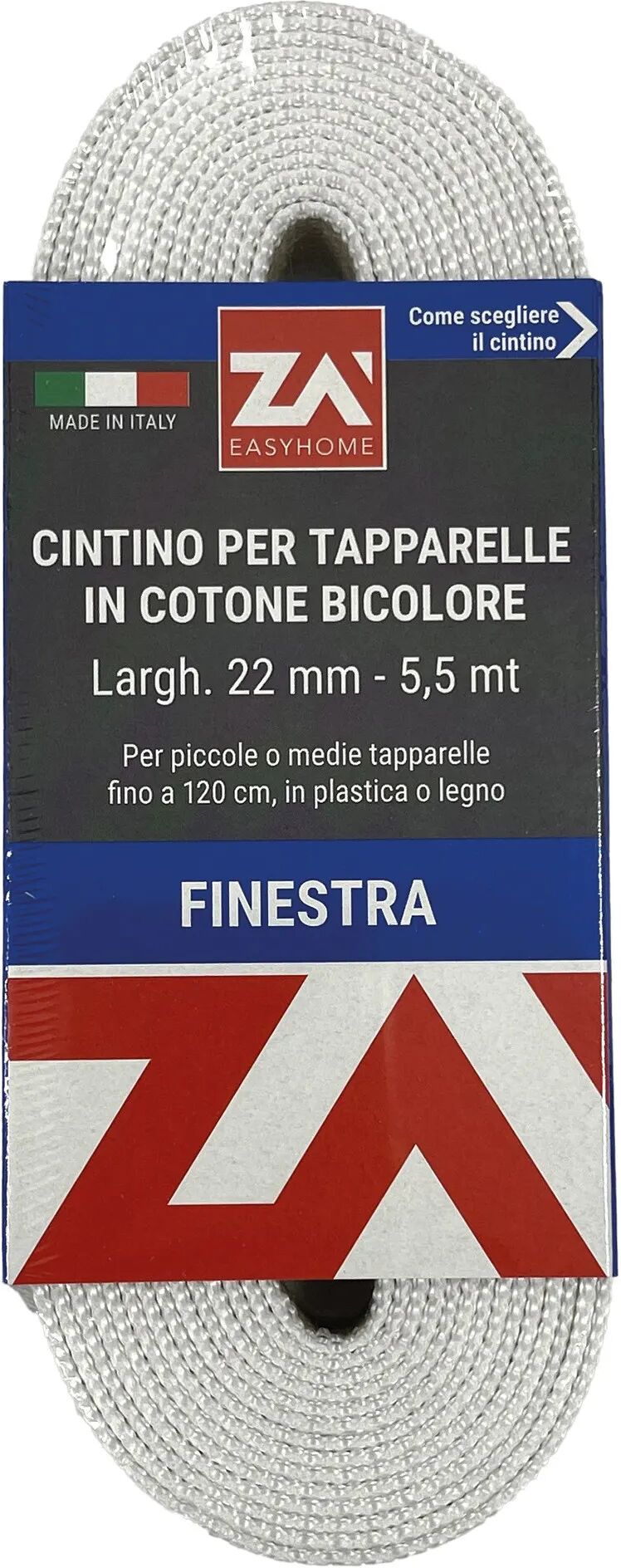 Tecnomat CINTINO PER TAPPARELLA 22 g 22 mm 5,5 m FINESTRA COTONE GRIGIO / AVANA