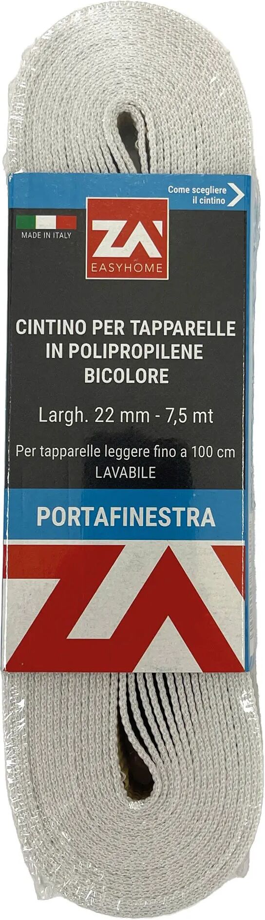 Tecnomat CINTINO PER TAPPARELLA 15 g 22 mm 7,5 m PORTAFINESTRA POLIPROPILENE GRIGIO/AVANA