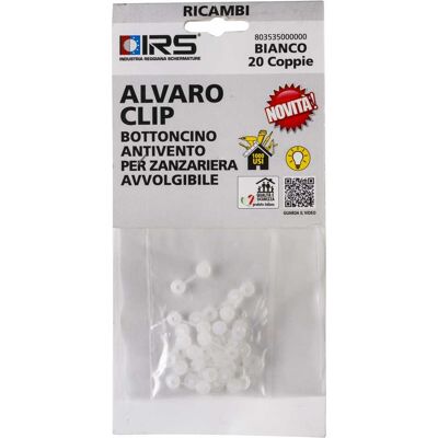 Irs CLIP BOTTONCINI ANTIVENTO TRASPARENTI ALVARO 20 COPPIE Irs CLIP BOTTONCINI ANTIVENTO TRASPARENTI ALVARO 20 COPPIE