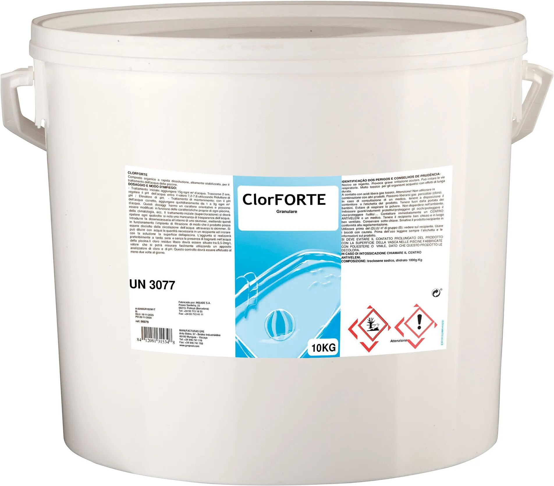 tecnomat cloro forte eco granulare 10 kg concentrato 56% per piscine