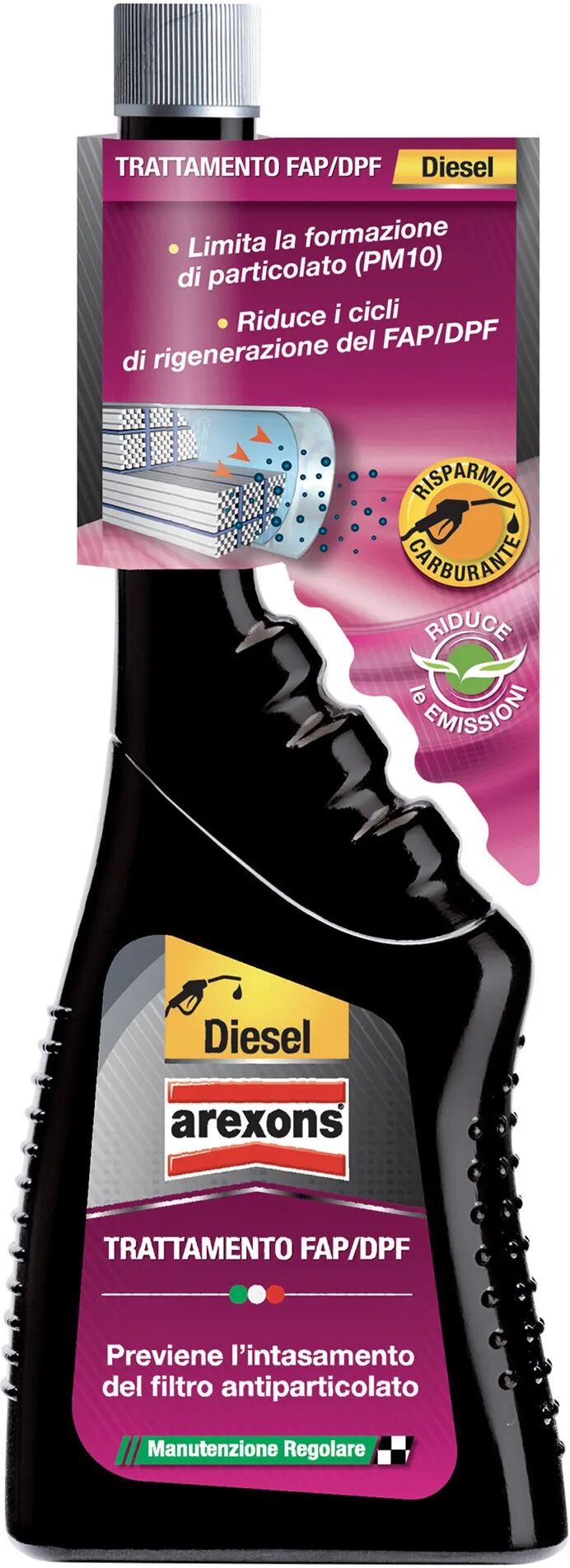 arexons additivo diesel  250 ml trattamento filtro fap dpf manutenzione regolare