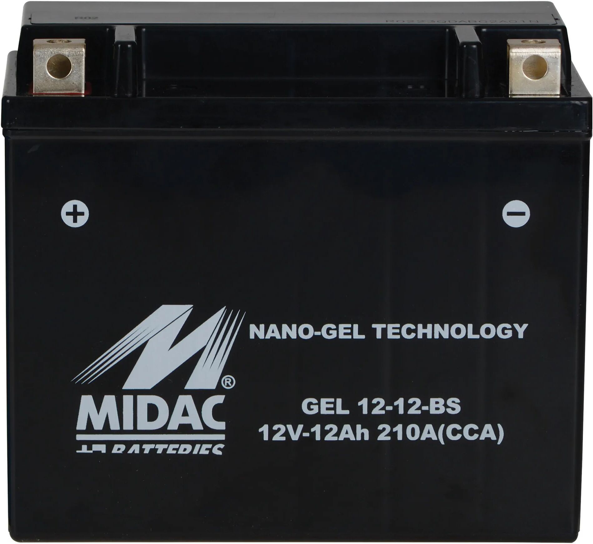 Midac BATTERIA MOTO GEL 12Ah 210A  12-BS 151x87x130 mm (LxPxH) PESO 3,671 kg