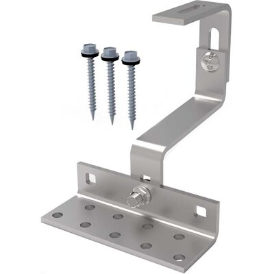 Zephir STAFFA DA TETTO REGOLABILE 180° DOPPIO GANCIO PER FISSAGGIO SU PROFILO ZEFF004 Zephir STAFFA DA TETTO REGOLABILE 180° DOPPIO GANCIO PER FISSAGGIO SU PROFILO ZEFF004