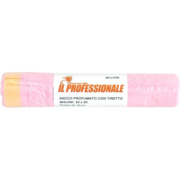 tecnomat sacco pattumiera rosa 55x65 cm in hdpe antigoccia con maniglia a scorrimento