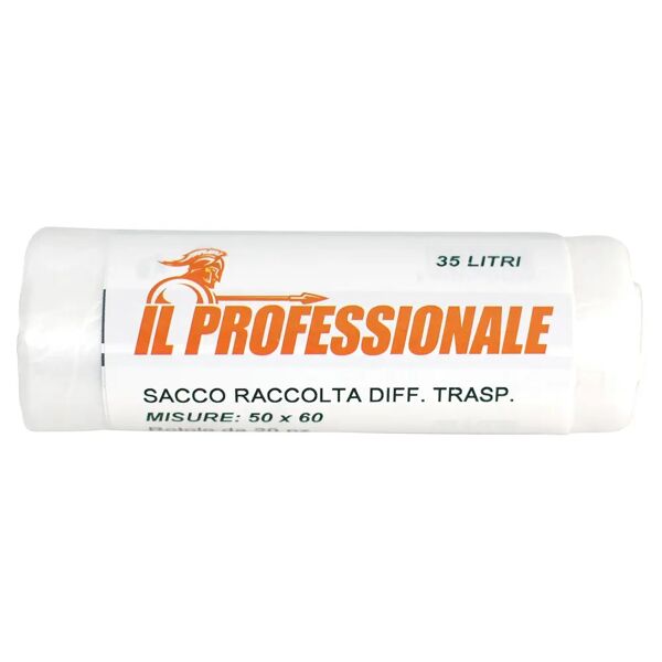 tecnomat sacco pattumiera trasparente 50x60 cm economico 20 pezzi in hdpe antigoccia