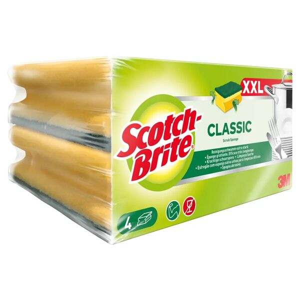 3m spugna scotch brite solo fibra verde xxl resistente e abrasiva misura xxl 1 pezzo