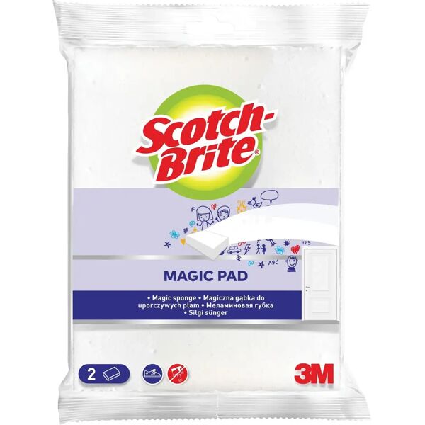 3m gomma scotchbrite cancella macchie magic pad bianca 2 pezzi