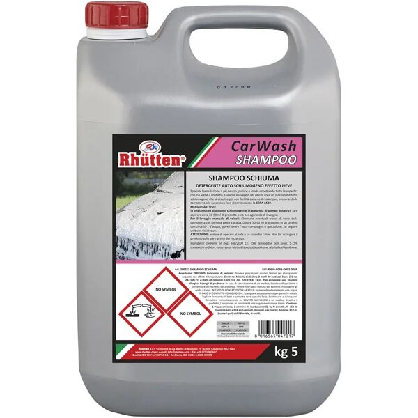 tecnomat detergente schiumogeno rhutten 5kg concentrato professionale per autolavaggi