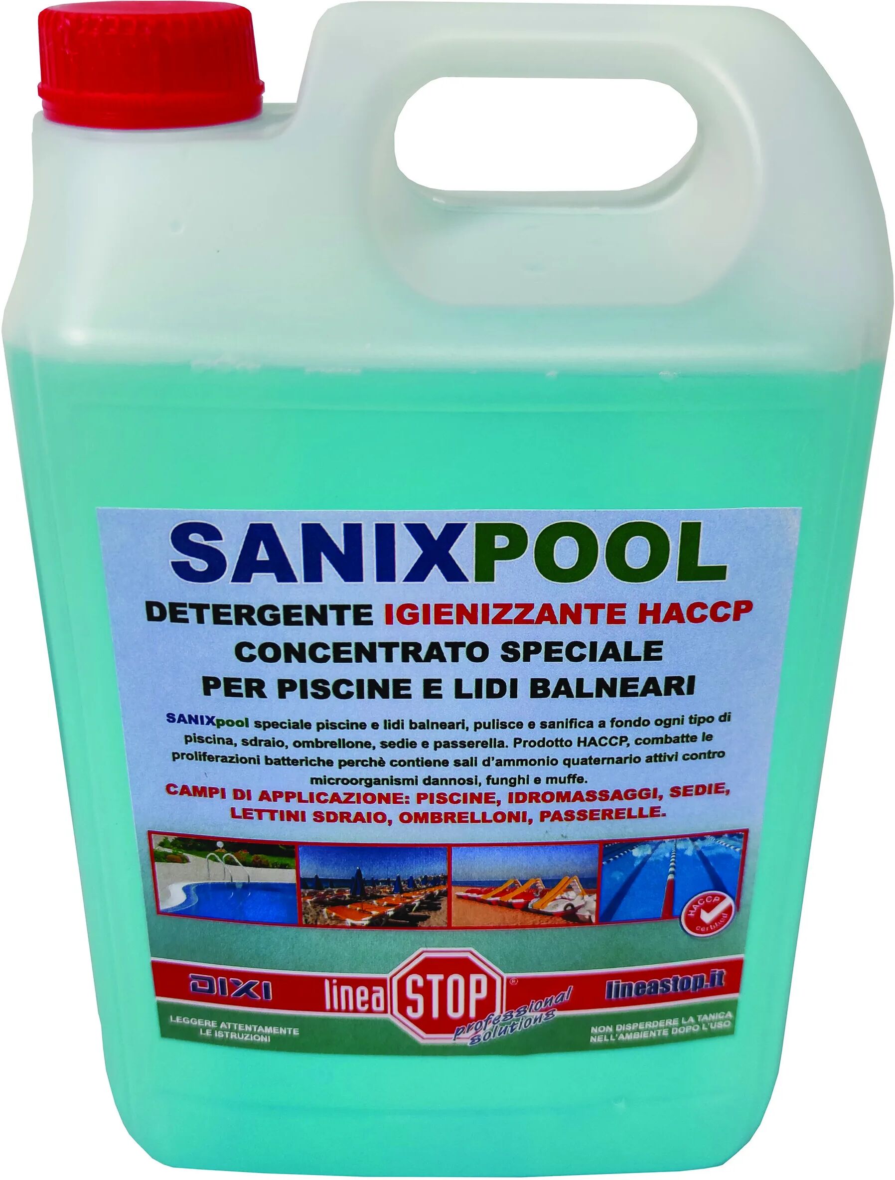 tecnomat igienizzante sanix pool dixi haccp 5 l specifico per piscine sanificante concentrato