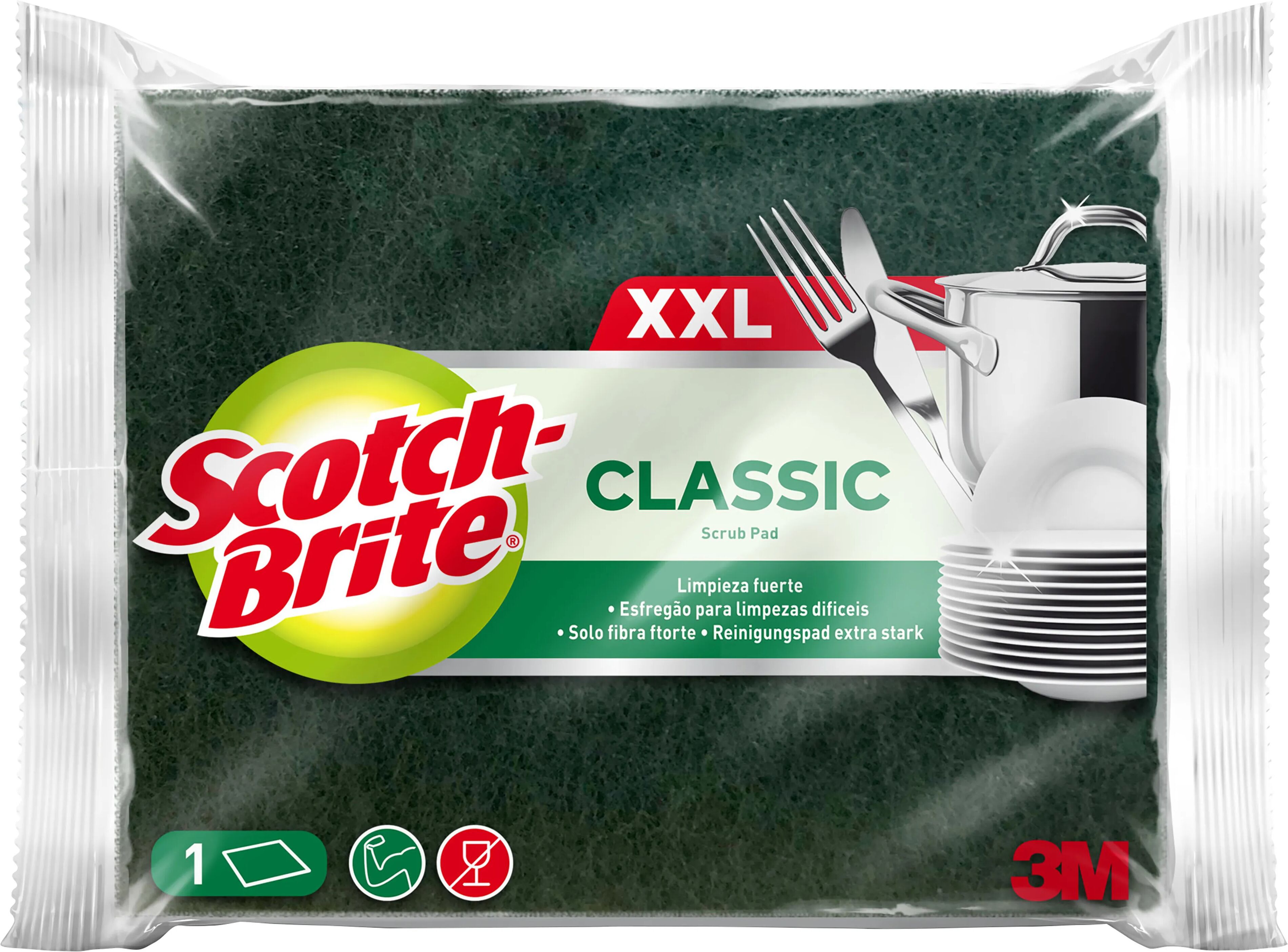 3m spugna scotch brite classic xxl spugna gialla e fibra verde misura xxl 6 pezzi