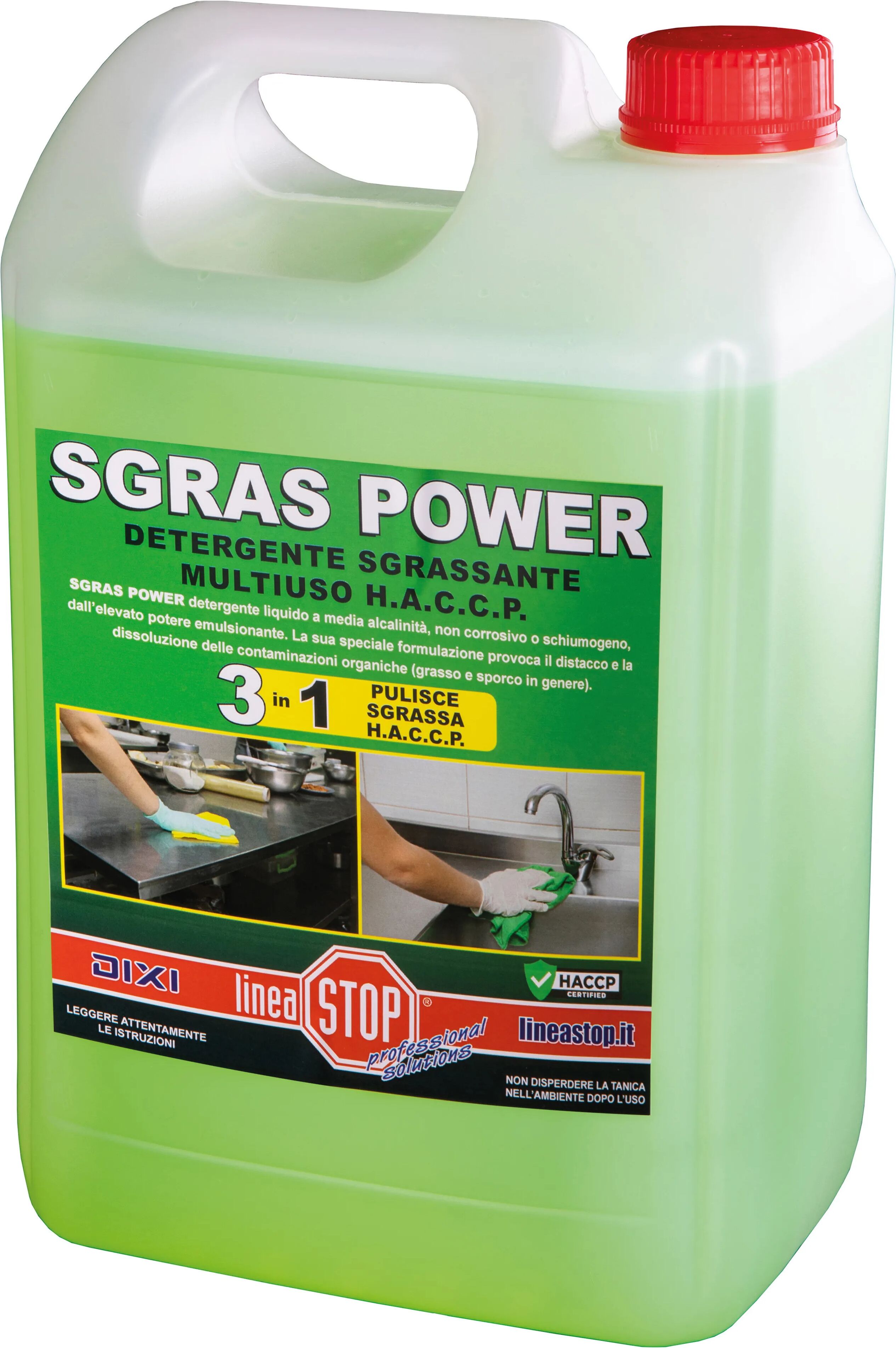 Dixi DETERGENTE SGRASSANTE POWER SGRAS 5 l HACCP X TUTTE LE SUPERFICI DURE