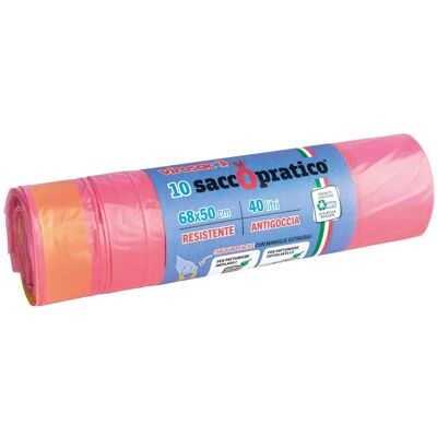 Tecnomat SACCO ROSA VIROSAC 68x50 cm PER EC 28 40 l IN LDPE ROTOLO DA 10 PEZZI Tecnomat SACCO ROSA VIROSAC 68x50 cm PER EC 28 40 l IN LDPE ROTOLO DA 10 PEZZI