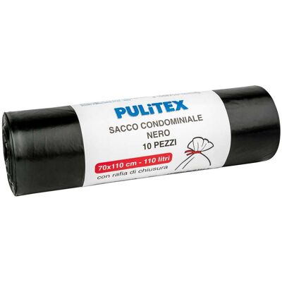 Tecnomat SACCO NERO PULITEX 70x110 cm 110 l ROTOLO DA 10 PEZZI Tecnomat SACCO NERO PULITEX 70x110 cm 110 l ROTOLO DA 10 PEZZI