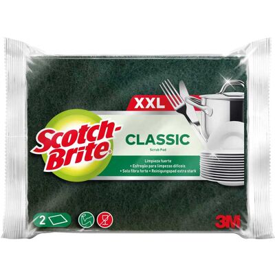 3M SPUGNA SCOTCH BRITE SOLO FIBRA VERDE XL RESISTENTE E ABRASIVA MISURA XL 2 PEZZI 3M SPUGNA SCOTCH BRITE SOLO FIBRA VERDE XL RESISTENTE E ABRASIVA MISURA XL 2 PEZZI