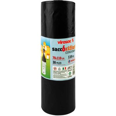 Tecnomat SACCO NERO VIROSAC 70x110 cm CONDOMIO 110 l IN LDPE ROTOLO DA 30 PEZZI Tecnomat SACCO NERO VIROSAC 70x110 cm CONDOMIO 110 l IN LDPE ROTOLO DA 30 PEZZI