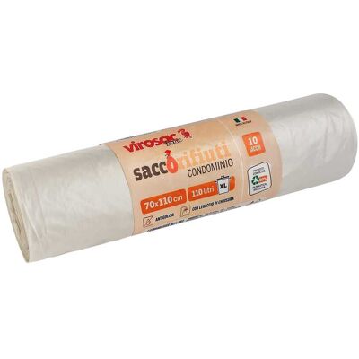 Tecnomat SACCO NEUTRO VIROSAC 70x110 cm CONDOMIO 110 l IN LDPE ROTOLO DA 10 PEZZI Tecnomat SACCO NEUTRO VIROSAC 70x110 cm CONDOMIO 110 l IN LDPE ROTOLO DA 10 PEZZI