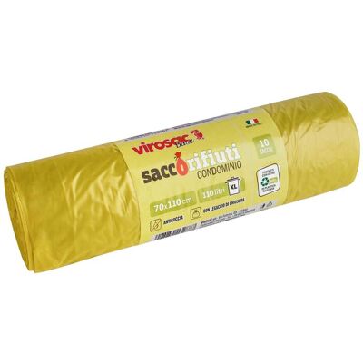 Tecnomat SACCO GIALLO VIROSAC 70x110 cm CONDOMIO 110 l IN LDPE ROTOLO DA 10 PEZZI Tecnomat SACCO GIALLO VIROSAC 70x110 cm CONDOMIO 110 l IN LDPE ROTOLO DA 10 PEZZI