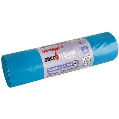 Tecnomat SACCO AZZURRO VIROSAC 70x110 cm CONDOMIO 110 l IN LDPE ROTOLO DA 10 PEZZI Tecnomat SACCO AZZURRO VIROSAC 70x110 cm CONDOMIO 110 l IN LDPE ROTOLO DA 10 PEZZI