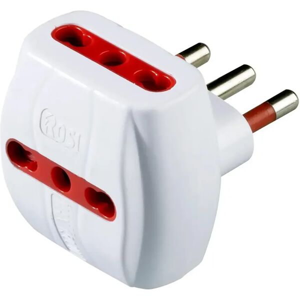 tecnomat adattatore triplo rosi serie emilia spina 2p+t 16a 3 prese 2p+t 10/16a colore bianco 250v