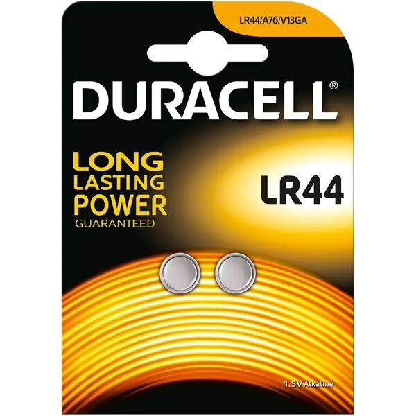 tecnomat batteria duracell a bottone lr44 1,5v confezione 2 pezzi