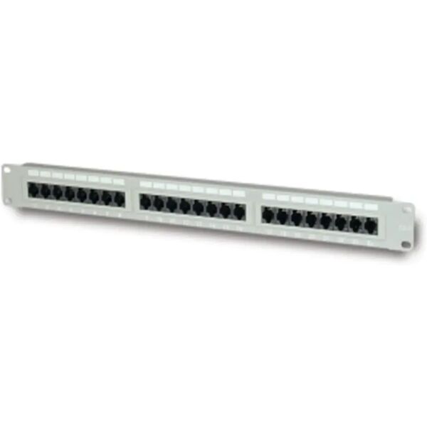 fanton pannello cat5e 24 porte con moduli rj45 per armadio rack 19'' con asole per fissaggio cavi