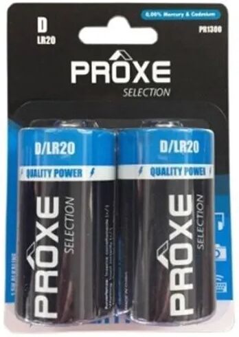 proxe blister da 2 pile alkaline torcia d 1,5v  lr20 per apparecchi multifunzione