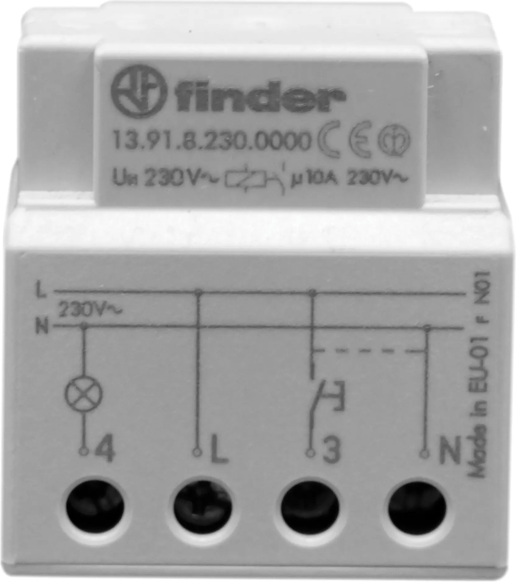 finder rele'  ad impulsi temporizzato 10a incasso falso polo passo-passo