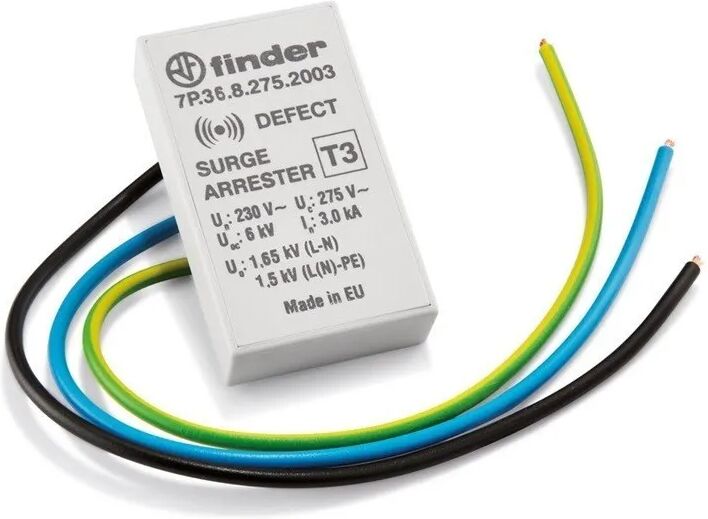 finder scaricatore  per prese 230v spd tipo iii buzzer con indicatore di guasto