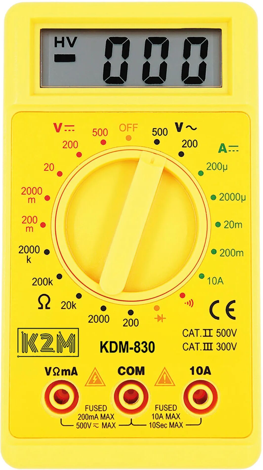 tecnomat multimetro digitale elbex kdm-830 con indicazione automatica della polarita' negativa